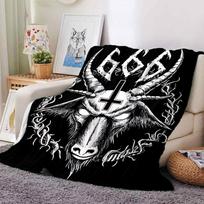 1 vnt. 666 ožys Mesti pledą Minkštas flanelinis, Jaukus visais sezonais poliesterinis, Puikiai tinka namams, biurui 80cmx120cm gray