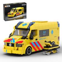 648 VNT. Europos stiliaus greitosios pagalbos statybiniai kaladėlių rinkiniai Miesto gelbėjimo transporto priemonės modelio kaladėlės Stalviršio papuošalas Vaikams DIY žaislai Atostogų dovanos