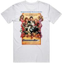 Retro Klasikinis CANNONBALL RUN 2 1984 Plakatas Filmo Gerbėjo Marškinėliai Unisex Marškinėliai L