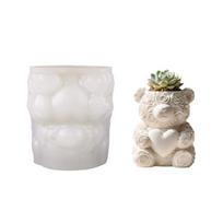 Silicone Bear Rose Planter Craft Mold Suitable for Resin Jewelry Concrete Cement Crafting and Home Decorating Projects 1