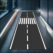 Koridoriaus takelis Miesto kelio zebrinės perėjos rašto kilimas Neslystantis minkštas lengvai valomas patvarus miesto erdvės įėjimo namų puošybos kilimėlis 40X120CM