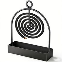 Metalinis smilkalų laikiklis uodų spiralei ir pakabinamas sandalmedžio degiklis namų miegamojo svetainės terasos stovyklavietės dekoravimui juoda
