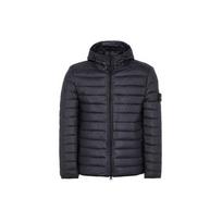 Stone Island Ss24 Solid Color Logo Quilted Sleeve Logo Zip Hooded Lightweight Down Jacket Unisex jackets Navy-Blue 801540124-V0020 XXL