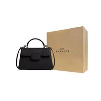 COACH Eliza Refined Calfskin Crossbody Rankinė Didelė Moteriška Juoda Gift Box Set (Basic Set + Yellow Gift Box) juoda