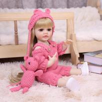 KEIUMI Reborn Doll Girl 55 cm Bathe Silicone Vinyl Newborn Baby Dolls Early Educational Toy Children Birthday Gift 55 cm