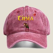 Tibia Žaidimas Žaidimai Įkvėptas Retro MMORPG Dizainas Skalbtas Beisbolo Kepuraitė Lauko Moterims Unisex FeUnisex Mada Tėčio Kepuraitė Hip Hop One Size blue