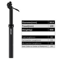 WALGUN 25A Mtb Telescopic Seatpost 27.2\30.9\31.6mm Hydraulic Height Adjustable Bike Seat Post Manual Mountain Bicycle Seat Tube