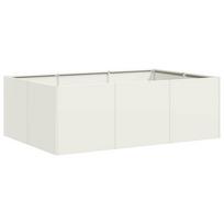 Planter Box White 120x80x40 cm Steel