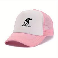 Engelbert Sauf Skeleton Drinking Graphic Trucker Hat Adjustable Polyester Mesh Cap Casual Unisex Sun Hat One Size