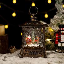 DurableChristmas Decorations Crystal Ball Music Box Ornaments Christmas Holiday Lights Crystal Lights Gifts