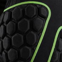 Spandex Fabric Hip Protector Shorts Outdoor Padded Protective Shorts  Skateboarding Green trim M