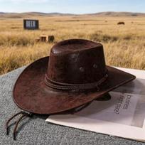 New Western Cowboy Knight Hat Head Retro Outdoor Travel Flat Top Knight Hat Party Hats Cowboy Accessories Men and Women 56-58CM