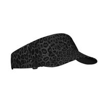 Black Leopard Print Sports Sun Visor Hats Men Women Lightweight Packable Cooling Empty Top Visor Hat for Running Tennis Golf juoda