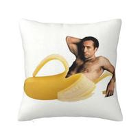Nicolas Cage Pulp Fiction Mėmės Pagalvės Užvalkalas Minkštos Mielos Pagalvės Svetainės Dekoras Peach skin 18*18(CM)-1Pcs beige