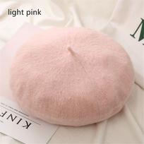 Wool Beret Hats For Women Flat Cap Hat Felt Berets Women Winter French Hat Girls Solid Color Fashion Autumn Winter Beret Hat šviesiai rausvos spalvos