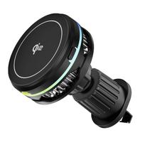 Car Magnetic TEC Cooling QI2 15W Wireless Charger Air Vent Phone Holder Stand For iPhone 17 16 15 14 13 12 Pro Max Fast Charging
