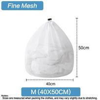 Large Drawstring Wash Bag – 1PC Heavy-Duty Mesh Laundry Net, Dual-Layer Fine & Coarse for Jeans, Blankets, Clothing