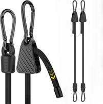 Adjustable Bungee Cord with Hooks 7-48 Inch Heavy Duty Elastic Tie Down Strap for Cargo Camping Bike Rack Tent 18in