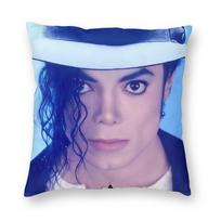 Singer M-Michael Jackson Dangerous Pillowcase Printing Fabric Cushion Cover Decorative Pillow Case Cover Sofa 40*40Cm Peach skin 18*18(CM)-1Pcs