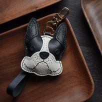Fadou Shiba Inu original design handmade leather car key bag pendant simple cute gift female keychain