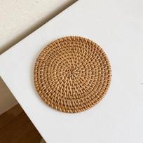 Rataniniai stalo padėkliukai Apvalus padėkliukas namams, biurui, kavos puodeliui, rankų darbo, austas, izoliacinis, karščiui atsparus, padėkliukai, stalo dekoras Diameter 8cm