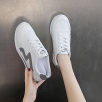 Fashion 2024 Spring and Autumn New Sports Shoes Women's Fashionable and Comfortable Running White Shoes Versatile Light Casual Shoes 35 pilka spalva