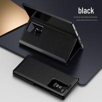 Samsung Z Fold7/6 Flip-Free Smart Sleep Leather Case Z Fold4 juoda