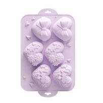 Chocolate Mold Heart Shape Food Grade Dishwasher Safe Non-Stick BPA-Free Cake Mold Valentine Day Pattern Silicone Mold A