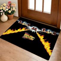 80s Nostalgia Film Back To The Future Inspired Floor Mat Cozy Flannel Soft Thick Non-Slip Mat For Living Room Bedroom Kitchen 40x60cm