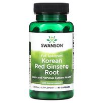Swanson, viso spektro korėjiečių raudonojo ženšenio šaknis, 400 mg, 90 kapsulių