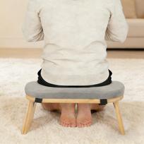 Foldable Meditation Bench, Modern Kneeling Stool for for Mindfulness and Relaxation, Ergonomic Design with 5° Forward Tilt pilka