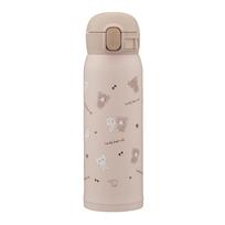 Zojirushi Water Cute Easy to Seamless Only 3 Washes Insulates Hot and Cold Bear Bottle, 480ml, Kids' Mug, Clean, Cap, Required, Water, One-Touch Mug,