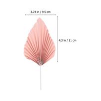 20Pcs Folding Palm Leaf Cake Toppers Food-Safe Paper Birthday Party Cupcake Decorations Exquisite Vivid Design Cake Decoration rožinė