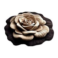 3D vizualus gėlių kilimas Apvalus gėlių grindų kilimėlis Povo svetainės kilimas Neslystantis 60cm