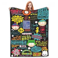 SouthPark Citatų Šilta Antklodė Pikniko Pliušiniai Lovos Pledai Spausdinti Svetainės Flanelinis Antklodė Sofos-Lovo Dangalas 75cmx90cm