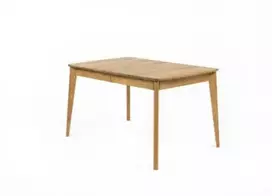 ISKU 130-177,5-225X90cm ąžuolinis, du kartus prasiilginantis stalas : Apdaila - Be apdailos
