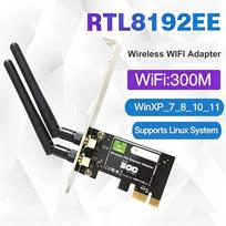 KEBIDUMEI 300Mbps PCI-E Wireless Adapter RTL8192 NWP310E Network Card 2.4G 802.11N WiFi Adapter for Desktop Windows 7/8/10/11 China Mainland zomp spalva