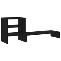 Monitor Stand with Desk Organizer Black Oak Effect
