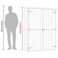 Garden Tool Shed 123 x 50 x 171 cm Impregnated Pine Wood