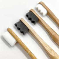 Nano 20000 Bristles Activated Bamboo Toothbrush juoda