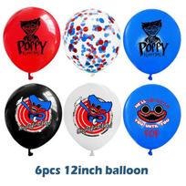 Poppy Playtime Huggy Wuggy Birthday Decorations Full Set With Balloons And Cake Toppers 6 Mixed Color Balloons