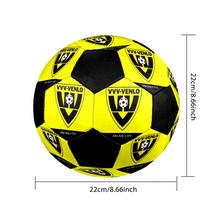 VVV-Venlo Futbolo kamuolys Spalvingas Visų amžių Mašininio siuvimo PVC Paruoštas varžyboms Patvarus Aukšto atšokimo.DYDIS5 blue