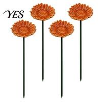 Butterfly Feeder Bee Water Feeder, Handmade Ceramic Flower Garden Stake, Mini Pollinator Watering Stake Station, Small Bird Bath for Outdoor Yard Art A