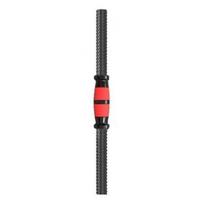 3PCS PVC Grip Weight Bar Set Steel Black and Red Dumbbell Dumbbell Handle Set  Upper Body Workout raudona/juoda