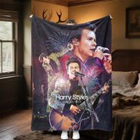 Harry Styles Print Blanket Soft Comfortable All Seasons Perfect Gift Couch Office Nap Outdoor Travel Blanket 80cm x 120cm