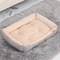 Warm Dog House Soft Nest Pet Large Dog Bed Baskets Fall Winter Kennel For Cat Washable House Puppy Supplies, Suitable For Winter (Beige,S 45x38cm) smėlis