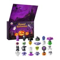 Halloween Countdown 3D Advent Calendar with 24 Halloween Themed Blind Box Figures in Display Box for Seasonal Holiday Decoration and Collectibles One Size