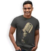 Vintage Microphone T-Shirt Sound Recording Audio Device AUX Mic Voice Amplify 2XL