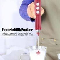 Electric Milk Frother, Electric , Coffee Frother Mixer Egg Beater, for Matcha, Coffee, Cappuccino, Cream, raudona