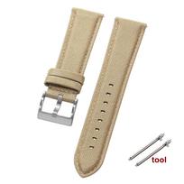 Nylon Leather Watch Strap Quick Release 20mm 22mm with Black Buckle Bracelet Durable Military Canvas Watchband for Men Women 20mm&Silver Buckle chaki